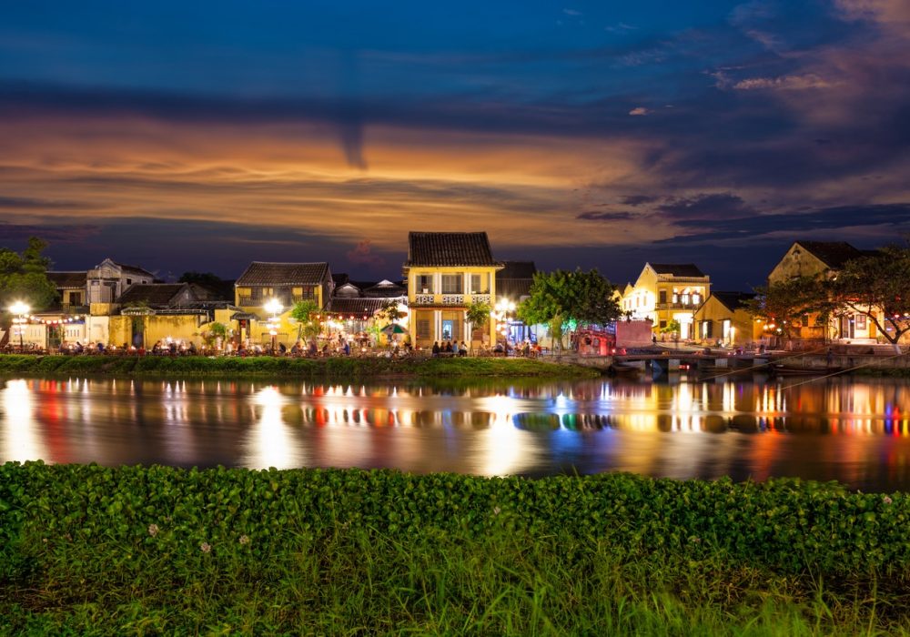 Historic city of Hoi An in Vietnam at night